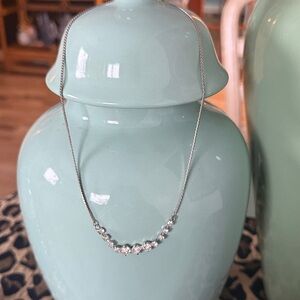 Vintage Silver gold plated Necklace with CZ